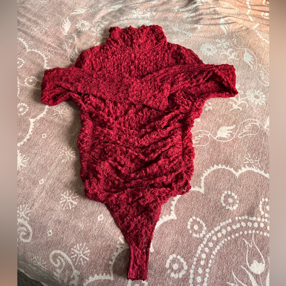 Like New Free People Mesh/Lace Bodysuit